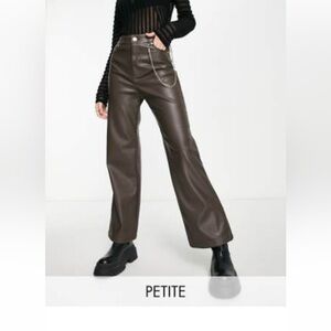ONLY Brown Leather Pants